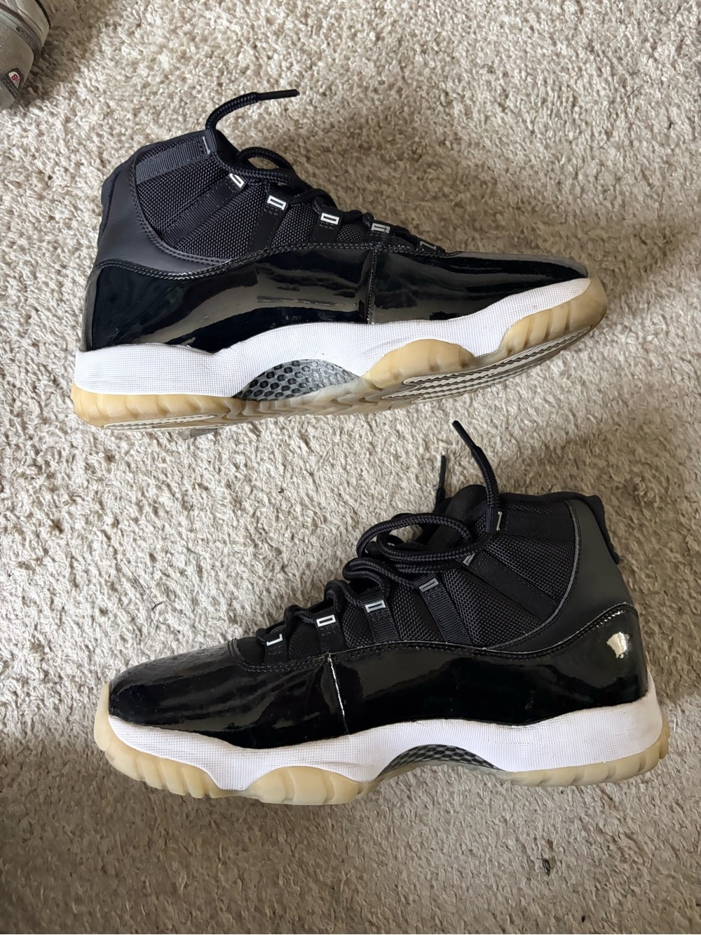 Black Patent Leather Jordan high top 11 Basketball Sneakers